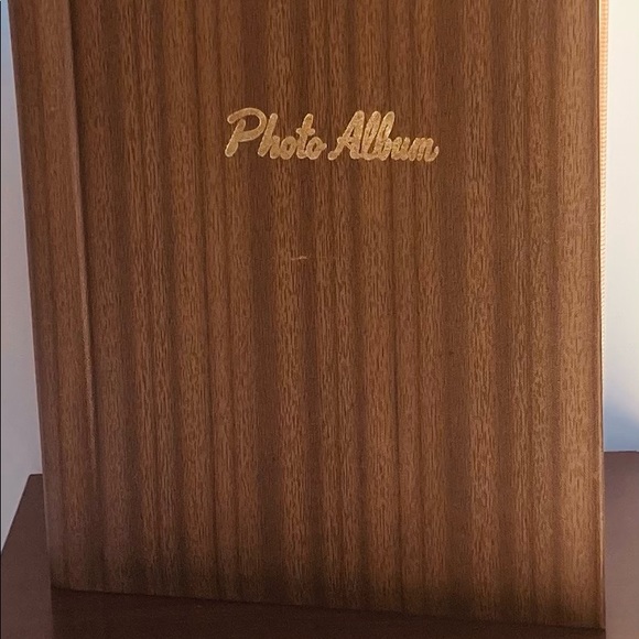 Wooden photo album - Golden brown vintage design - Picture 5 of 8